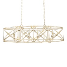 Golden 0890-LP AI - Golden Lighting Alcott 8-light Island Light in Antique Ivory
